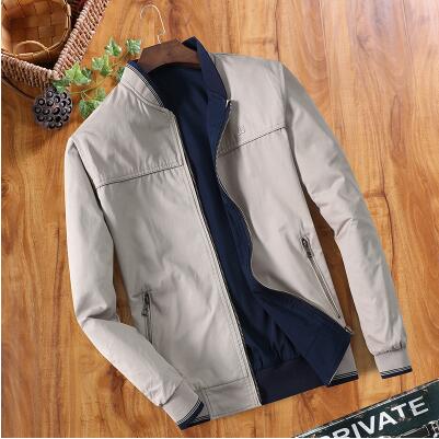Double-sided Middle-aged Men's Jacket Thin Jacket Dad's Collar
