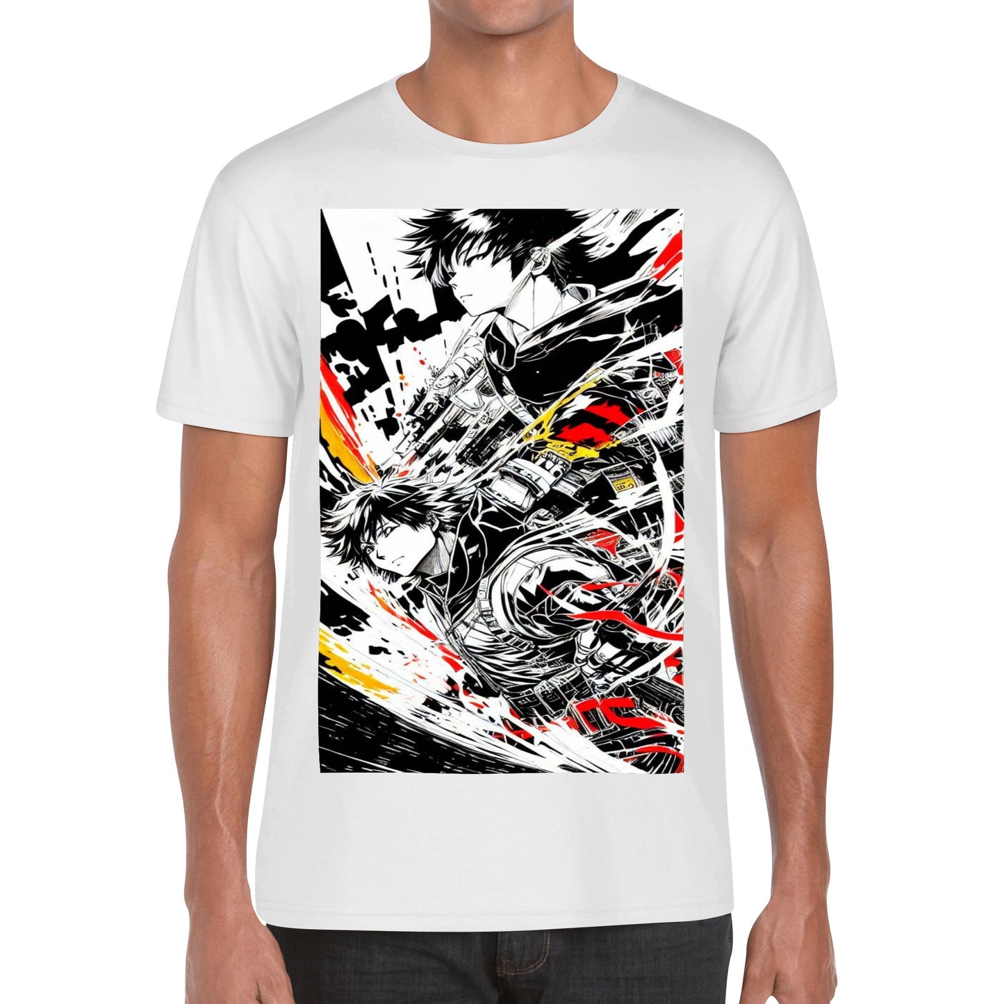 Men's Cotton Front Back Printing T Shirt