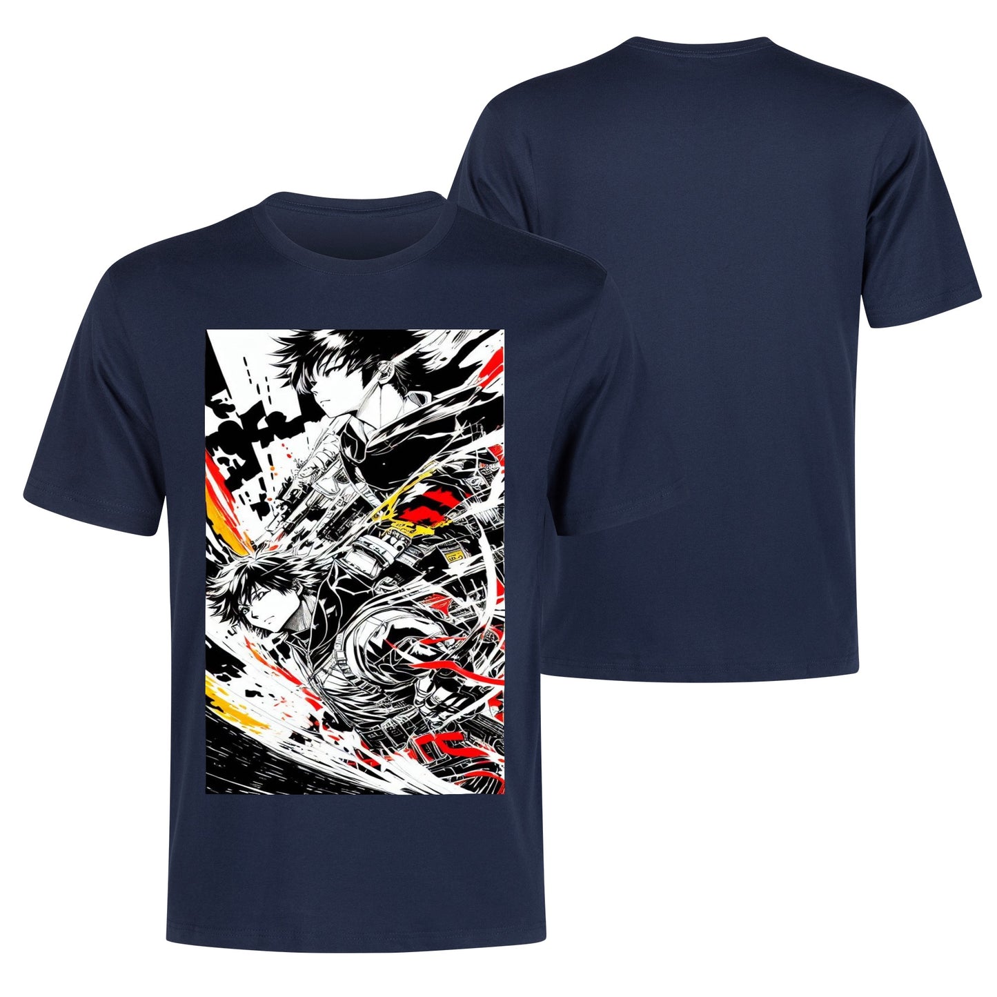 Men's Cotton Front Back Printing T Shirt