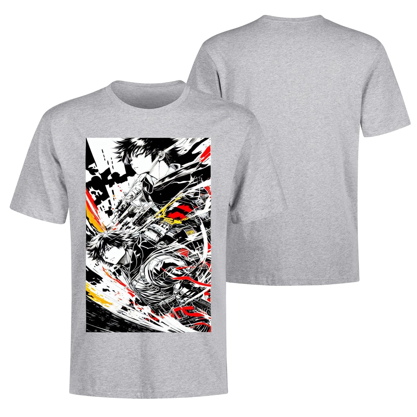 Men's Cotton Front Back Printing T Shirt