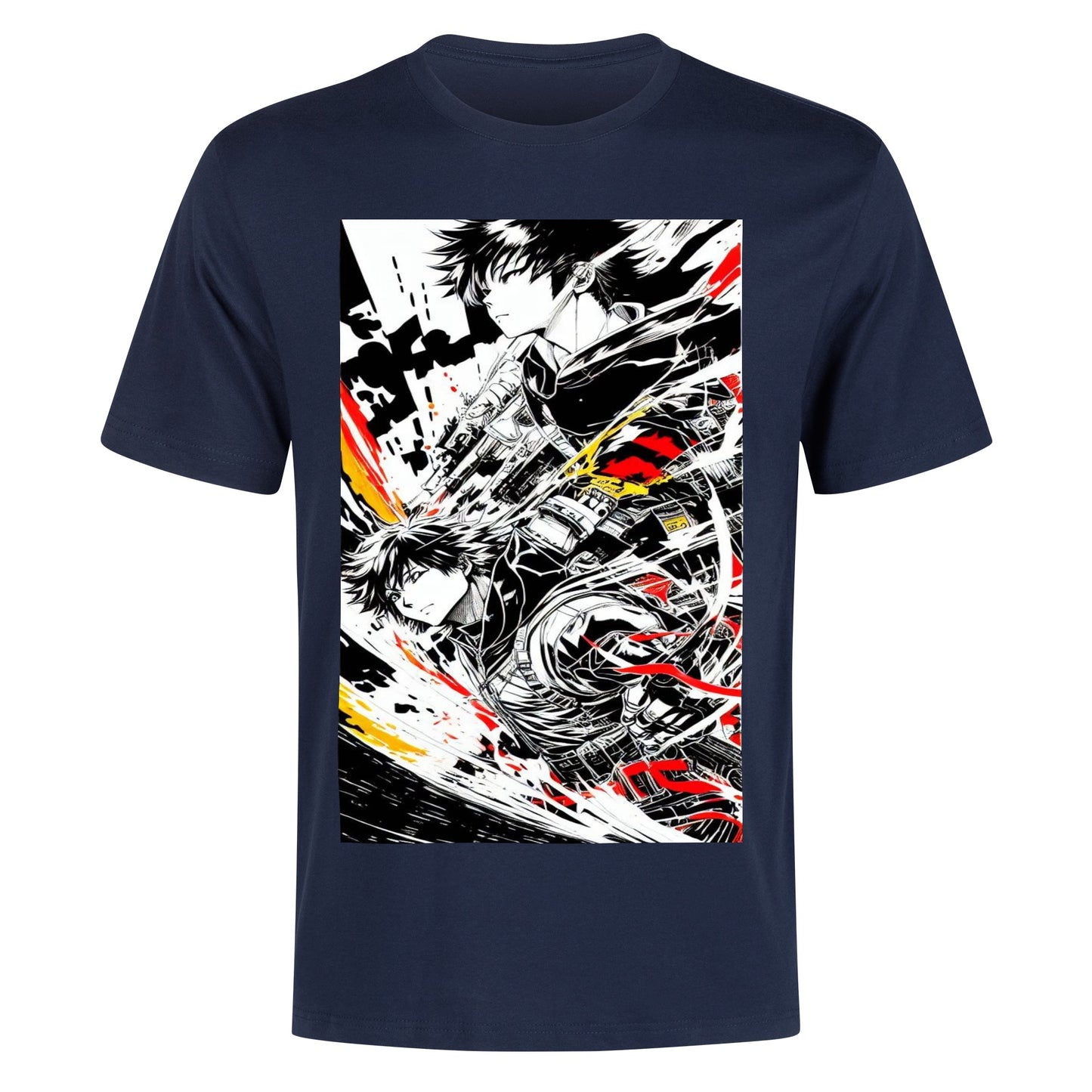 Men's Cotton Front Back Printing T Shirt