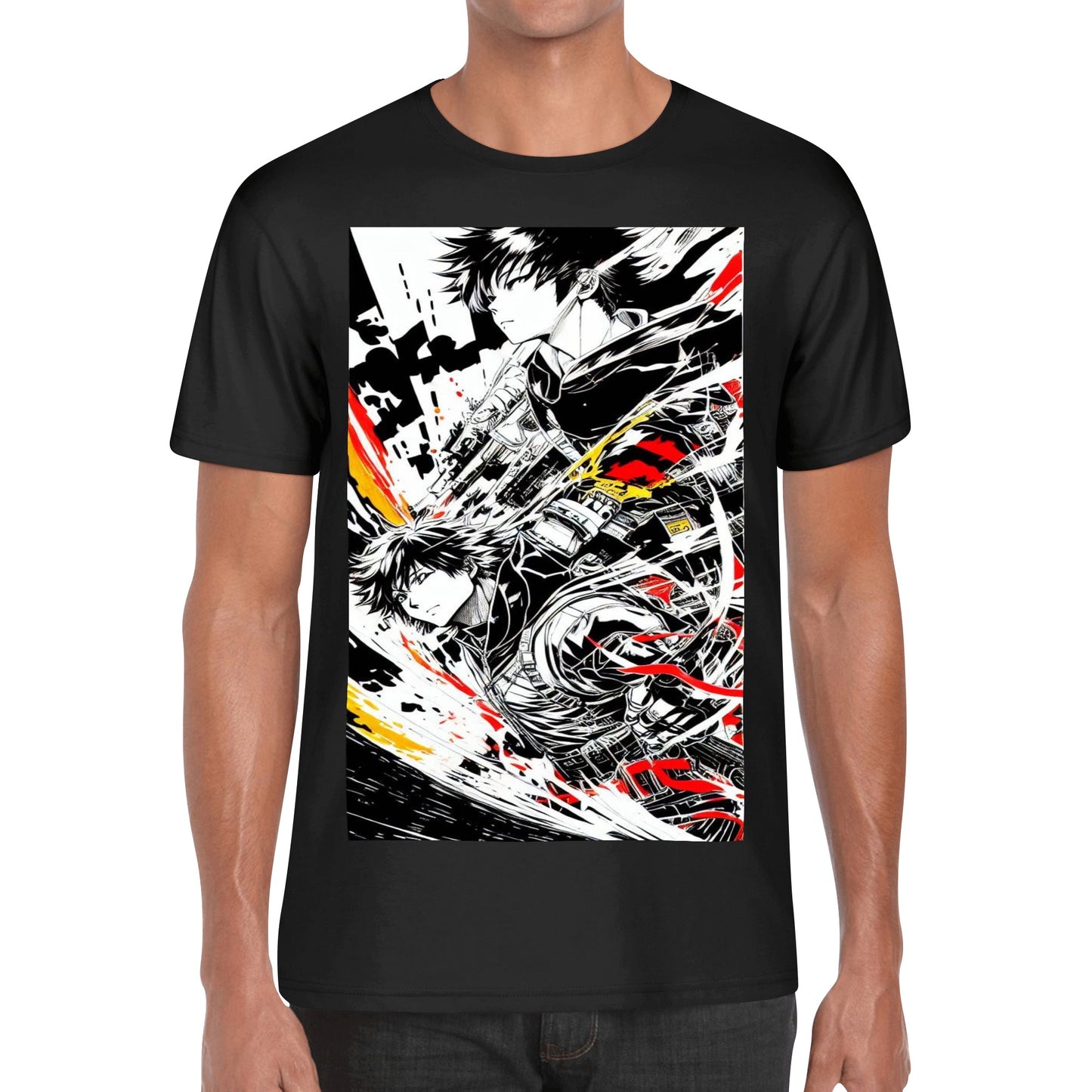 Men's Cotton Front Back Printing T Shirt