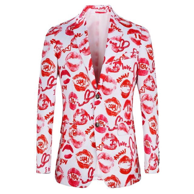 Mens Blazer For Summer Nightclubs Lip designer Homme Men Casual Blazer Slim Fit Deluxe Costume Homme Men jacket Masculino