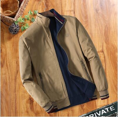Double-sided Middle-aged Men's Jacket Thin Jacket Dad's Collar