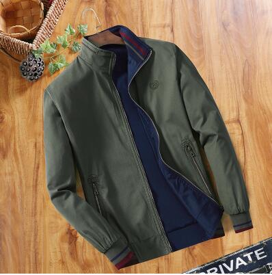 Double-sided Middle-aged Men's Jacket Thin Jacket Dad's Collar