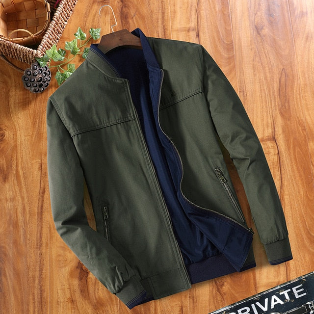 Double-sided Middle-aged Men's Jacket Thin Jacket Dad's Collar