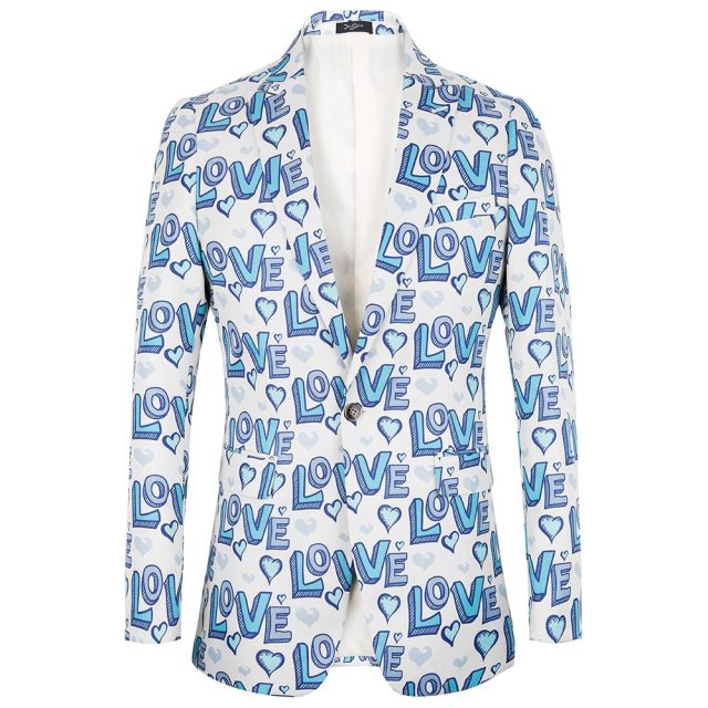 mens jacket slim fit Halloween print floral Men suits blazer euro plus size 4XL Tuxedo prom men clothing