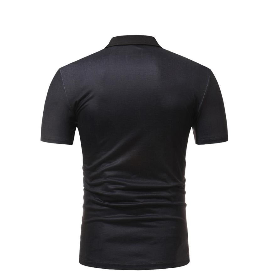 Mens T Shirt African Style Comf Slim Fit Short Sleeve Printed Tee T-shirt Casual Tops