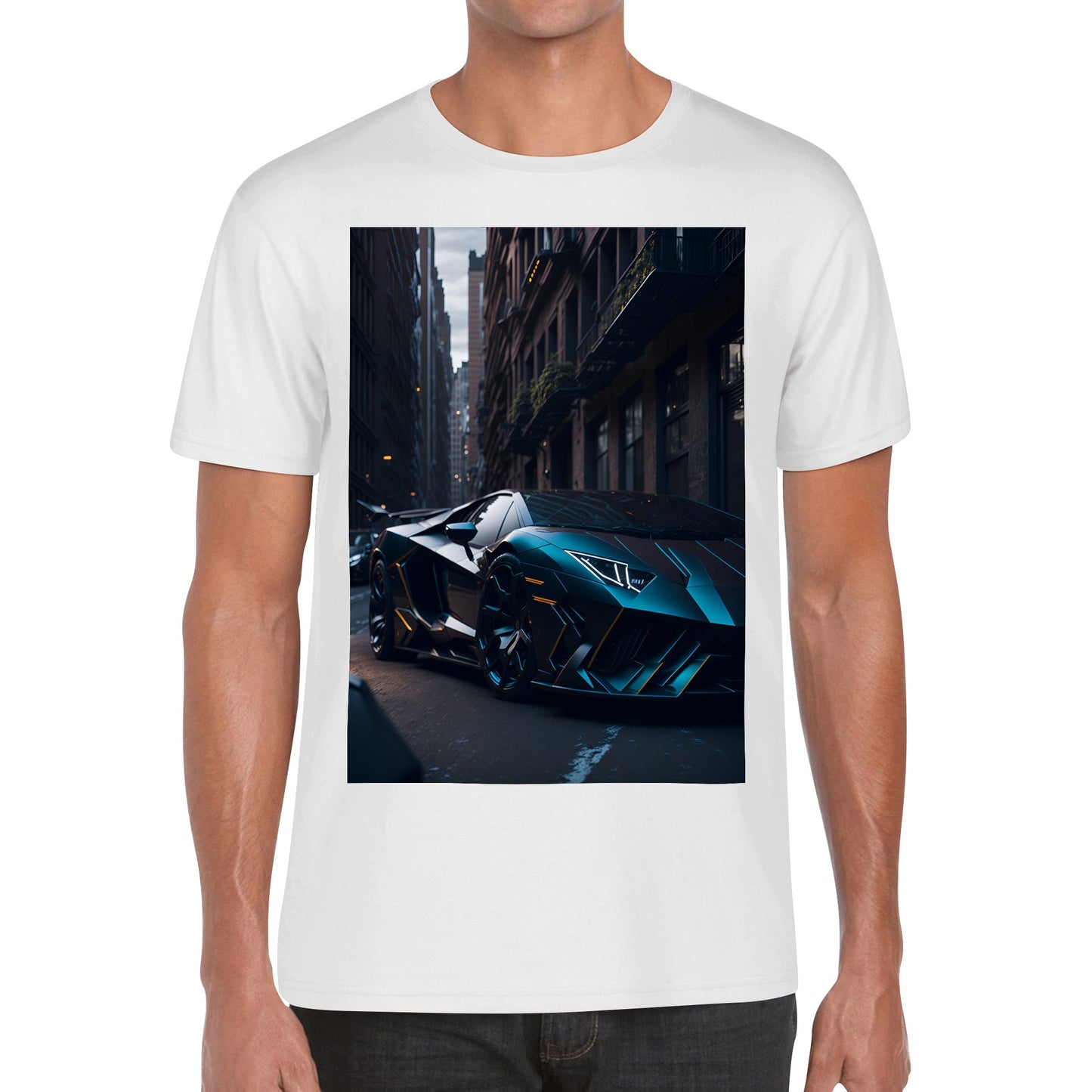 Men's Cotton Front Back Printing T Shirt
