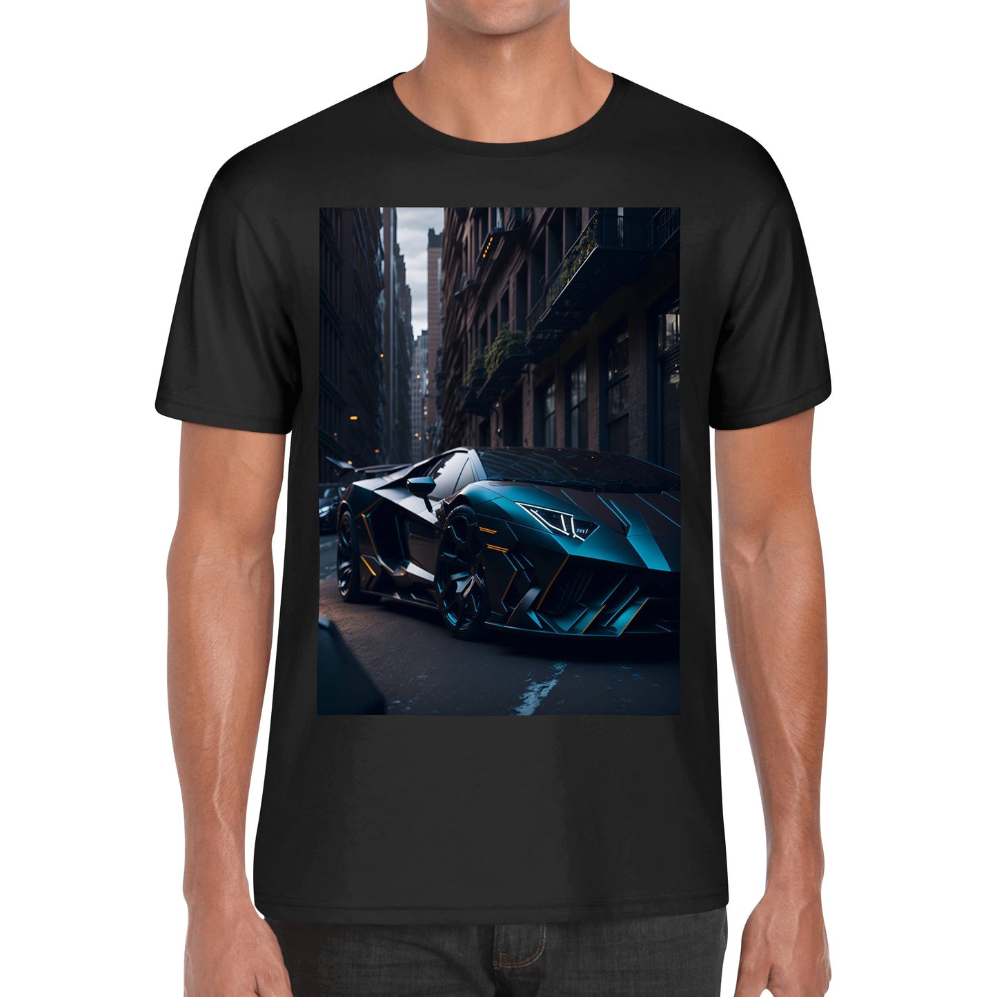 Men's Cotton Front Back Printing T Shirt