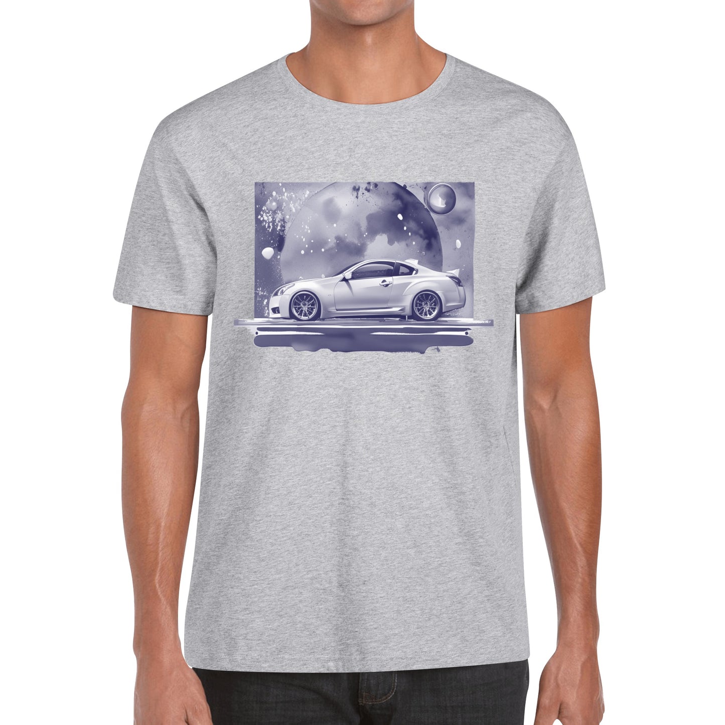Men's Cotton Front Back Printing T Shirt