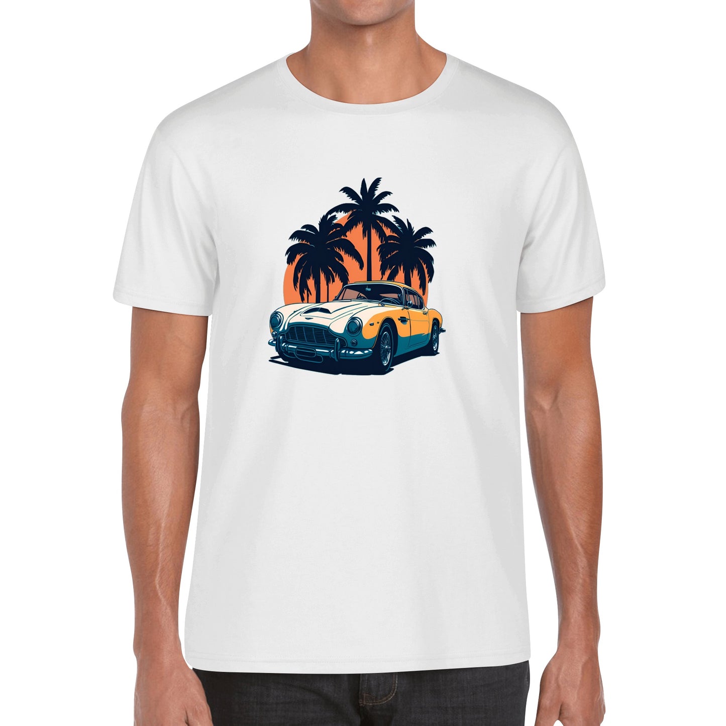 Men's Cotton Front Back Printing T Shirt