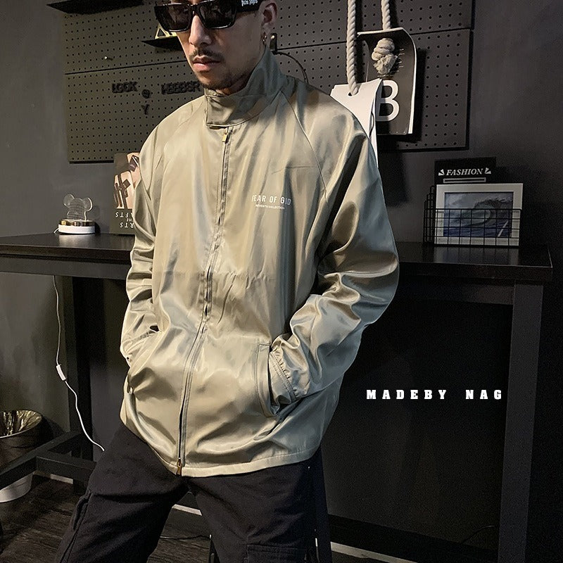 FEAR OF GOD FOG Main Line Season 7 High Street Flocking Print Men's and Women's Coach Nylon Jacket
