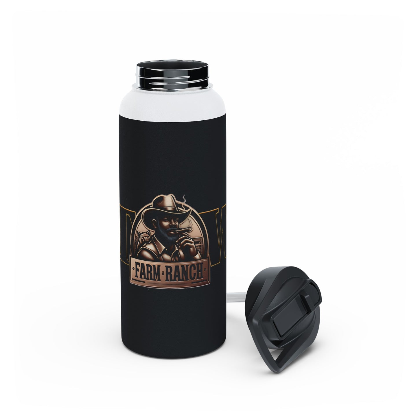 TW Farms Stainless Steel Water Bottle, Standard Lid