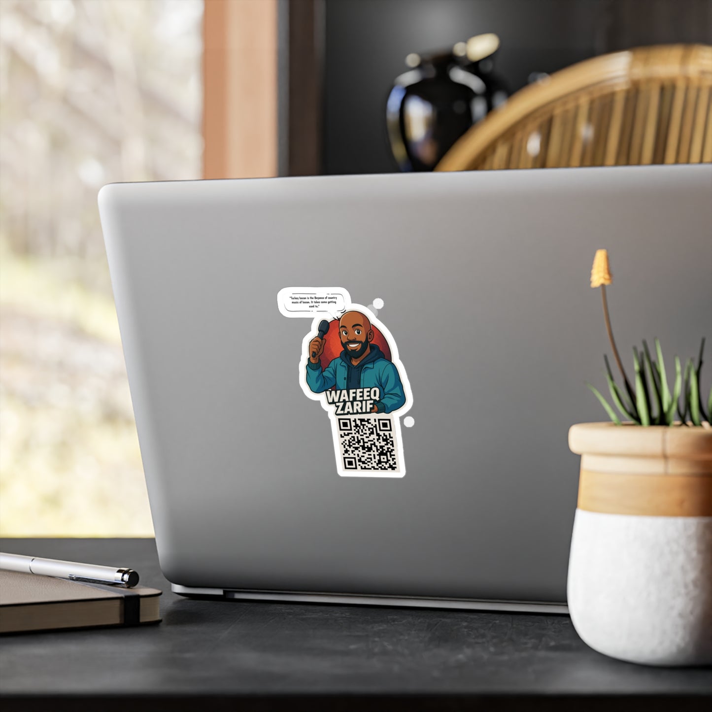 Wafeeq Zarif Quote Vinyl Decals - Unique Stickers for Home & Office