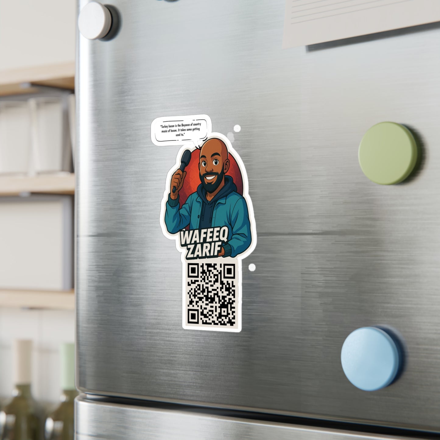 Wafeeq Zarif Quote Vinyl Decals - Unique Stickers for Home & Office