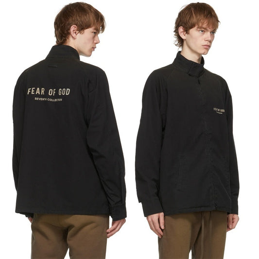 FEAR OF GOD FOG Main Line Season 7 High Street Flocking Print Men's and Women's Coach Nylon Jacket
