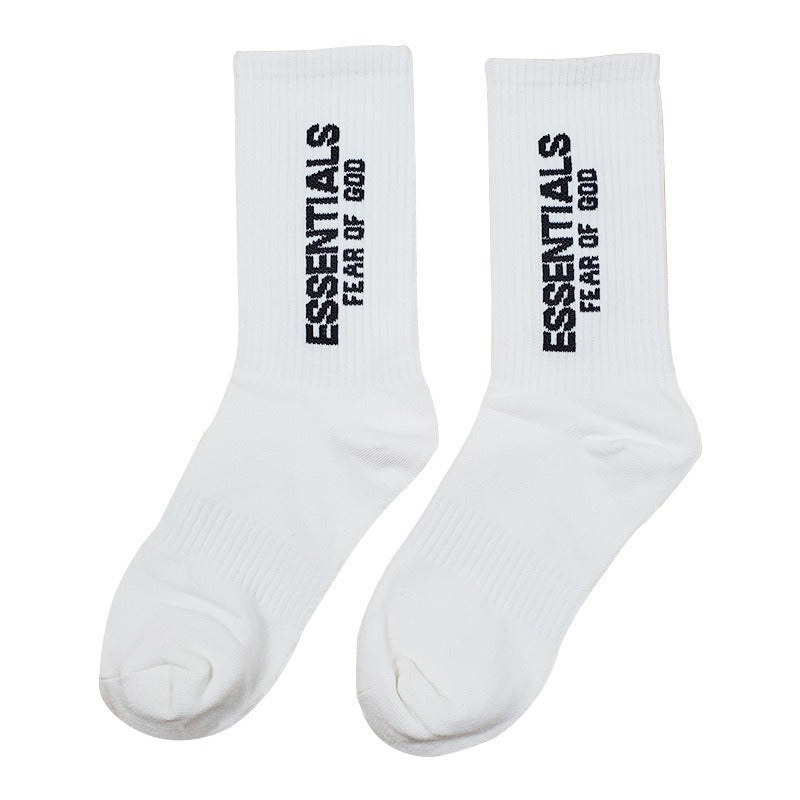 FEAR OF GOD Long Tube Socks Fog Double Thread Essentials Medium Tube Socks for Men and Womens Sports High Street Trend Ins