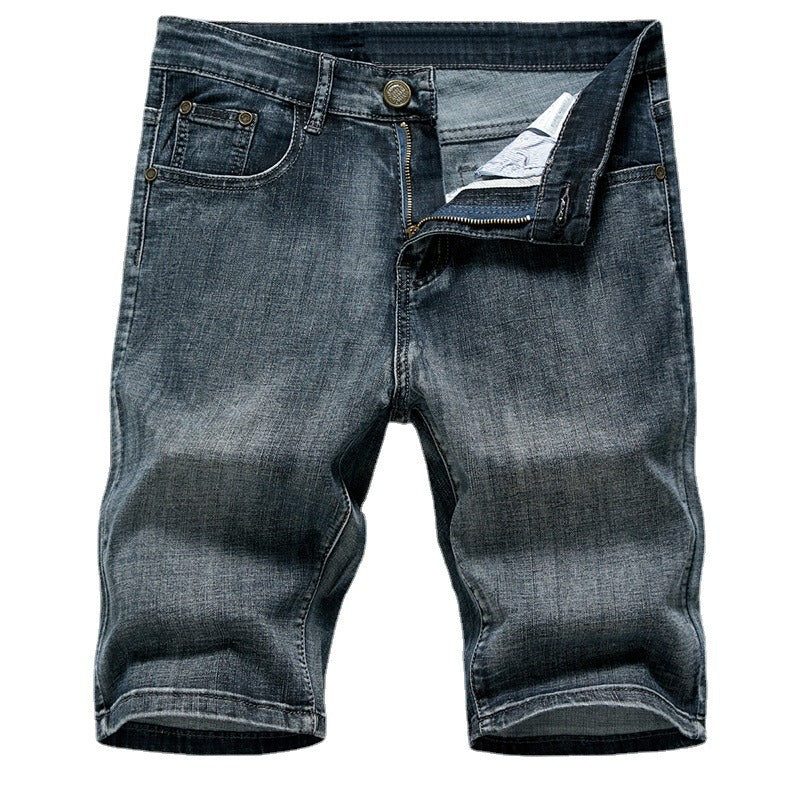 Denim Shorts Men's Quarter Pants Summer Thin Pants Straight Sleeves Casual And Comfortable Breeches Youth