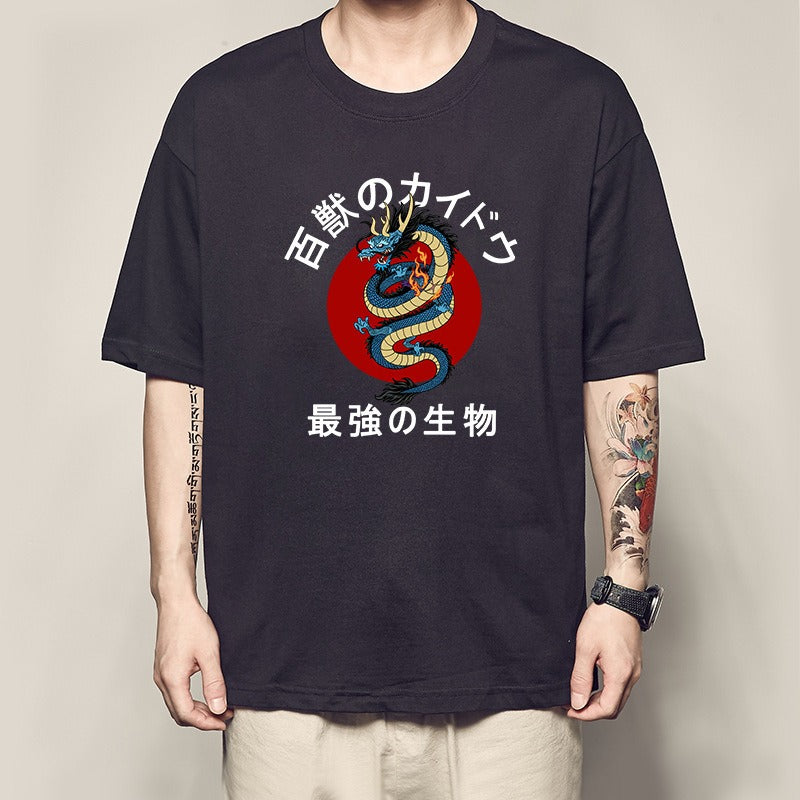 One Piece King Printed T-shirt Light Moon Oda Short Sleeves and Country of Warcraft Kai Duo Anime Surrounding Short Sleeves
