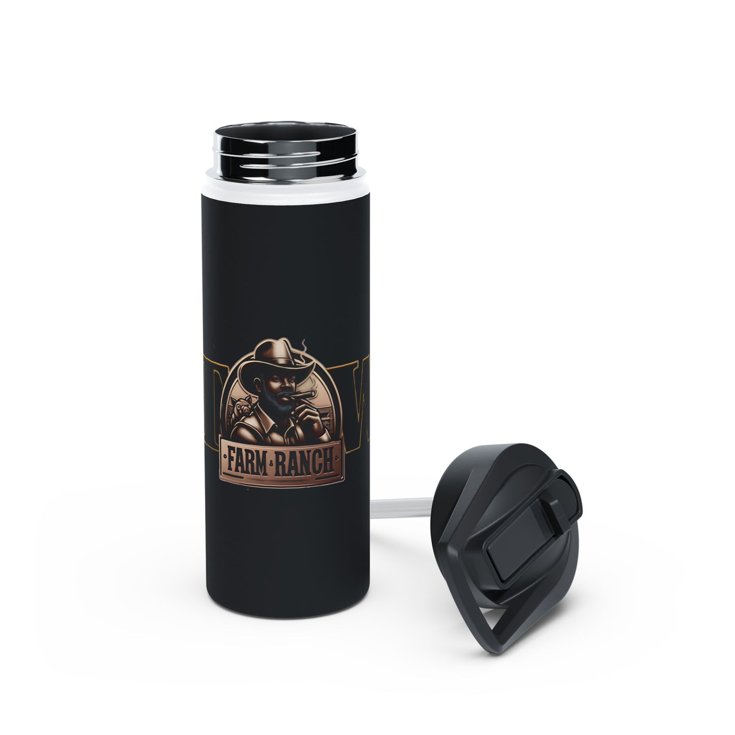 TW Farms Stainless Steel Water Bottle, Standard Lid