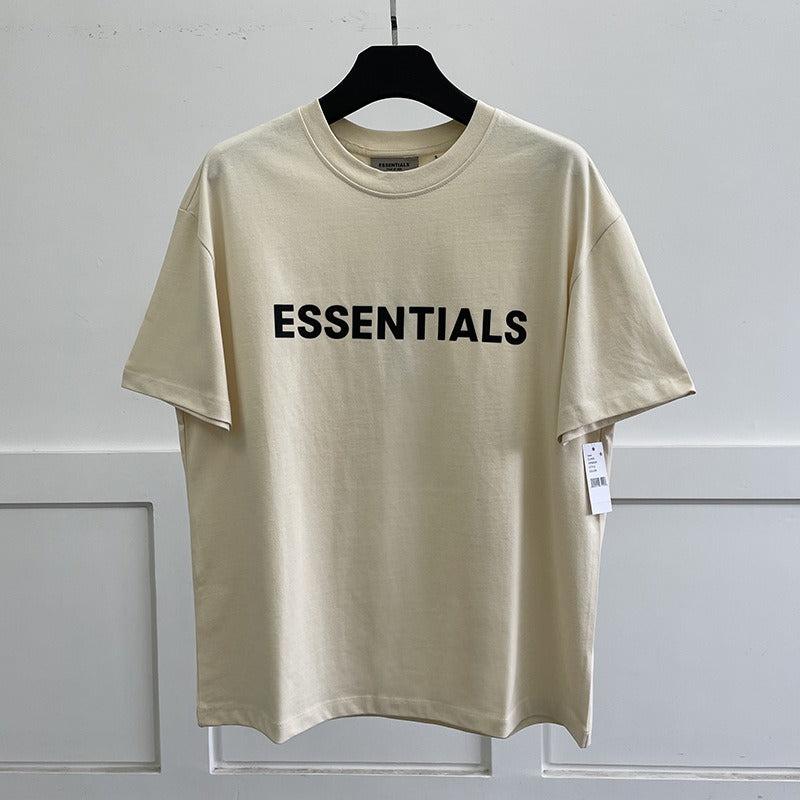 FEAR OF GOD ESSENTIALS Double Thread Chest Letter High Street Short Sleeve T shirt Mens and Womens Fashion Sign