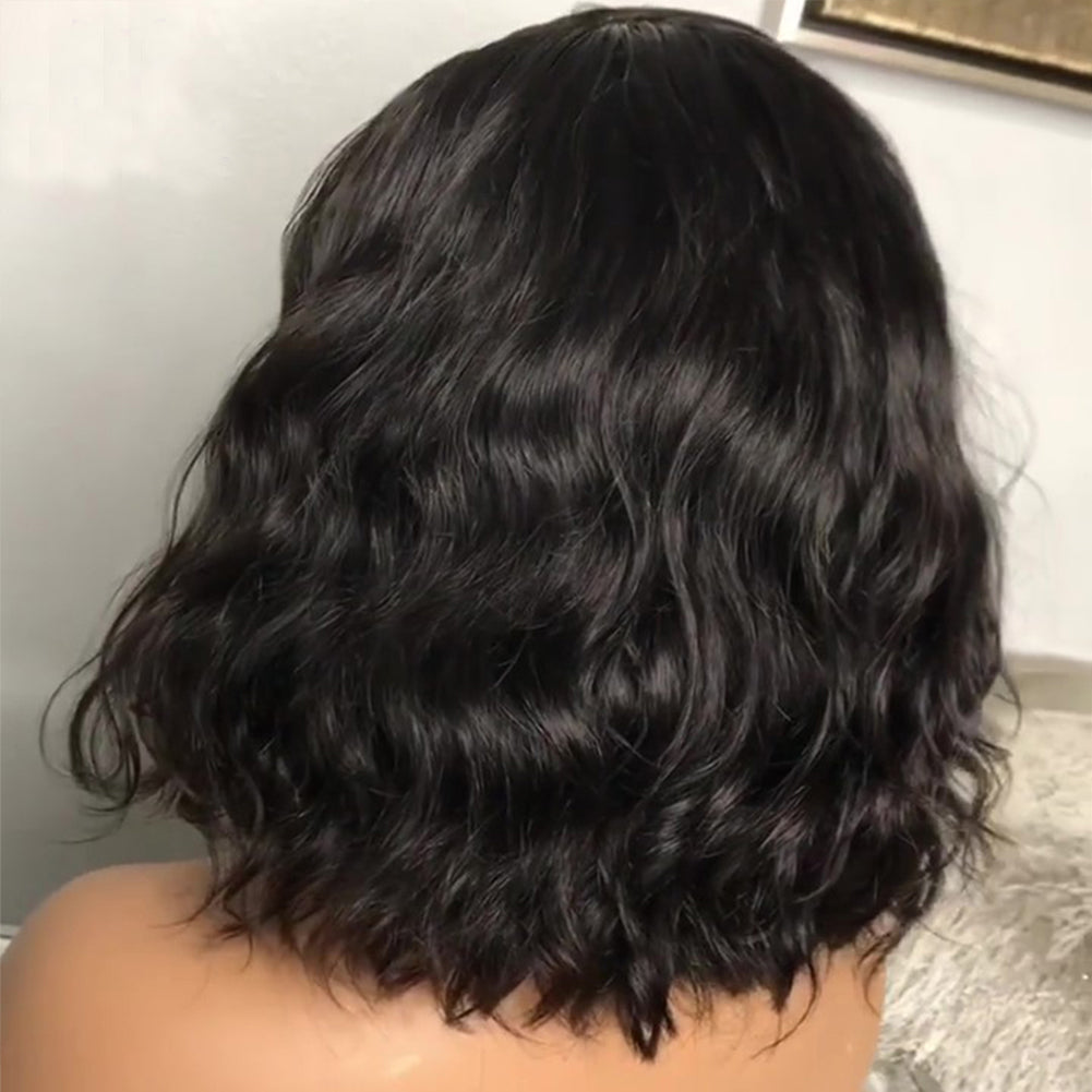 New Ladies Chemical Fiber Front Lace Bobo Short Curly Hair Long Bangs Wig Headgear