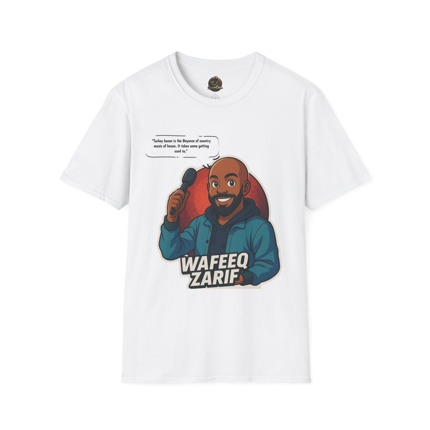Wafeq Zarif Quote T-Shirt - Unisex Softstyle Tee with QR Code