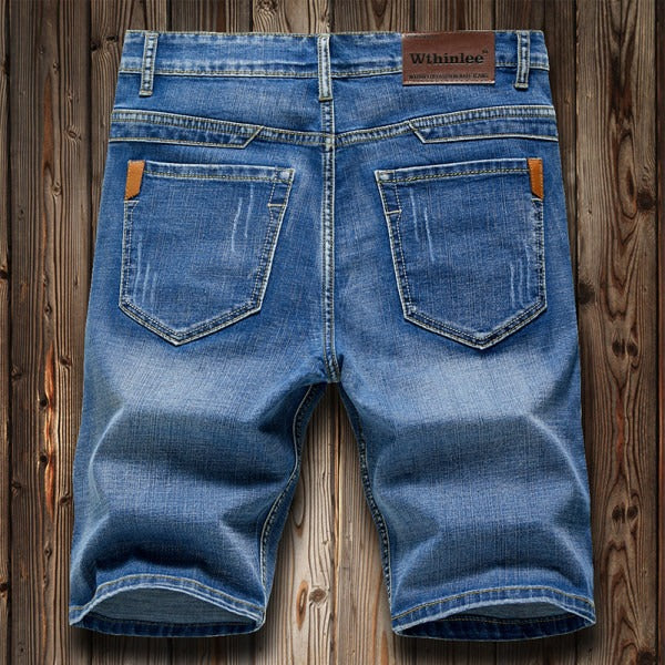 Denim Shorts Men's Quarter Pants Summer Thin Pants Straight Sleeves Casual And Comfortable Breeches Youth