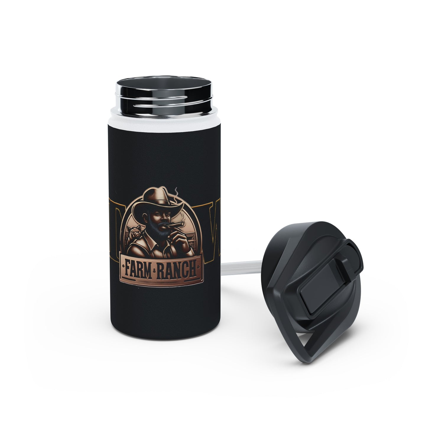 TW Farms Stainless Steel Water Bottle, Standard Lid