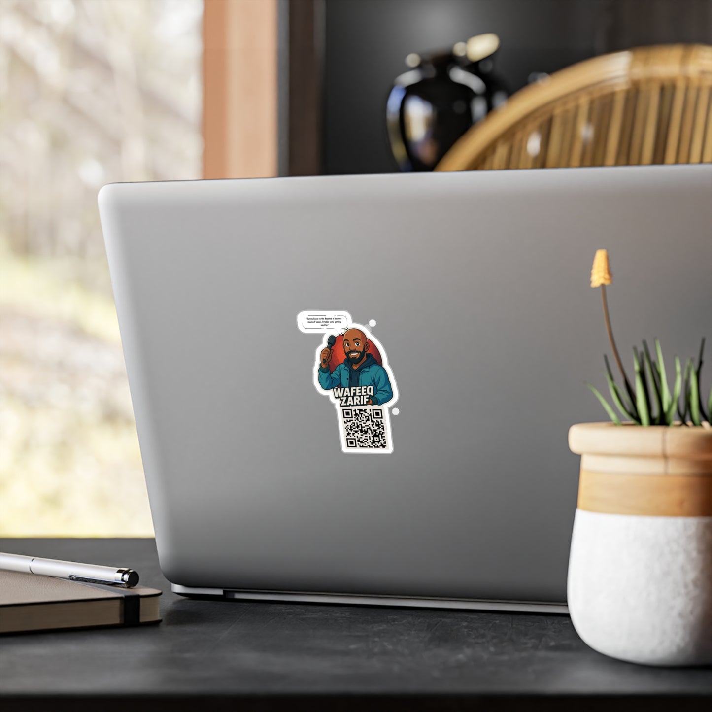 Wafeeq Zarif Quote Vinyl Decals - Unique Stickers for Home & Office