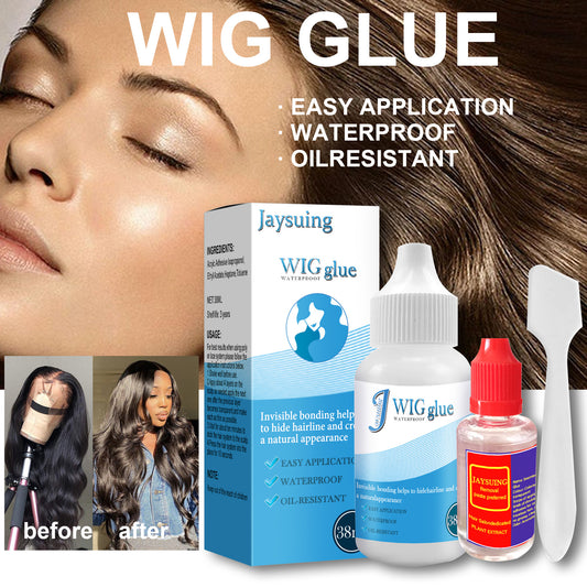 Jaysuing No Trace Wig Hair Extension Lace Head Cover Invisible Glue Sticky Strong Hair Curtain Glue Does Not Hurt The Skin Hair Block Glue
