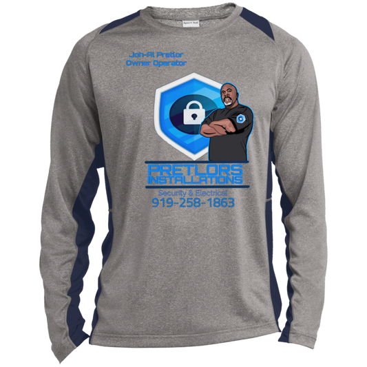 ST361LS Long Sleeve Heather Colorblock Performance Tee