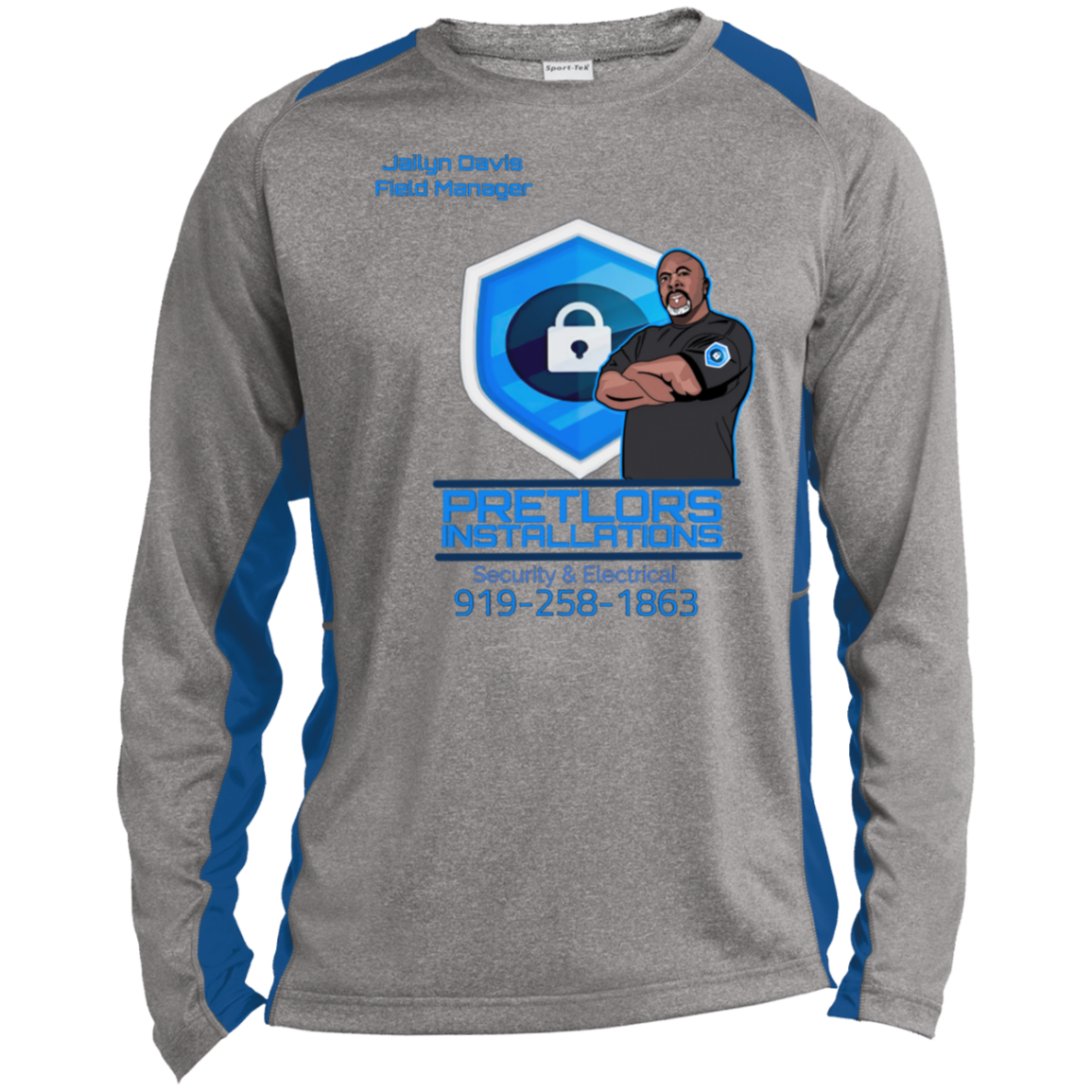 ST361LS Long Sleeve Heather Colorblock Performance Tee