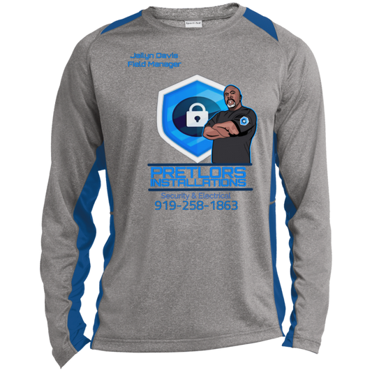 ST361LS Long Sleeve Heather Colorblock Performance Tee