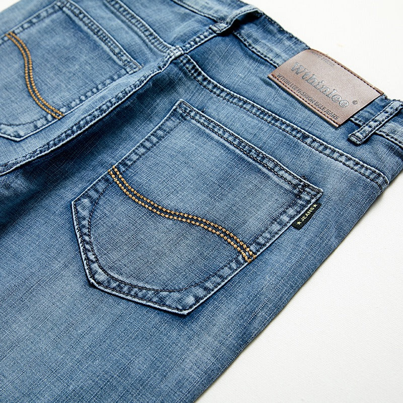 Denim Shorts Men's Quarter Pants Summer Thin Pants Straight Sleeves Casual And Comfortable Breeches Youth