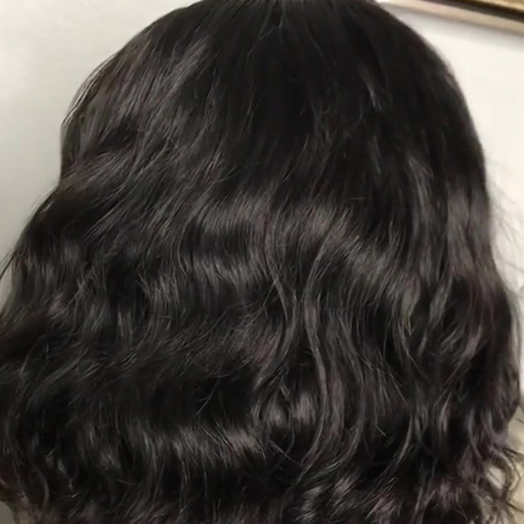 New Ladies Chemical Fiber Front Lace Bobo Short Curly Hair Long Bangs Wig Headgear