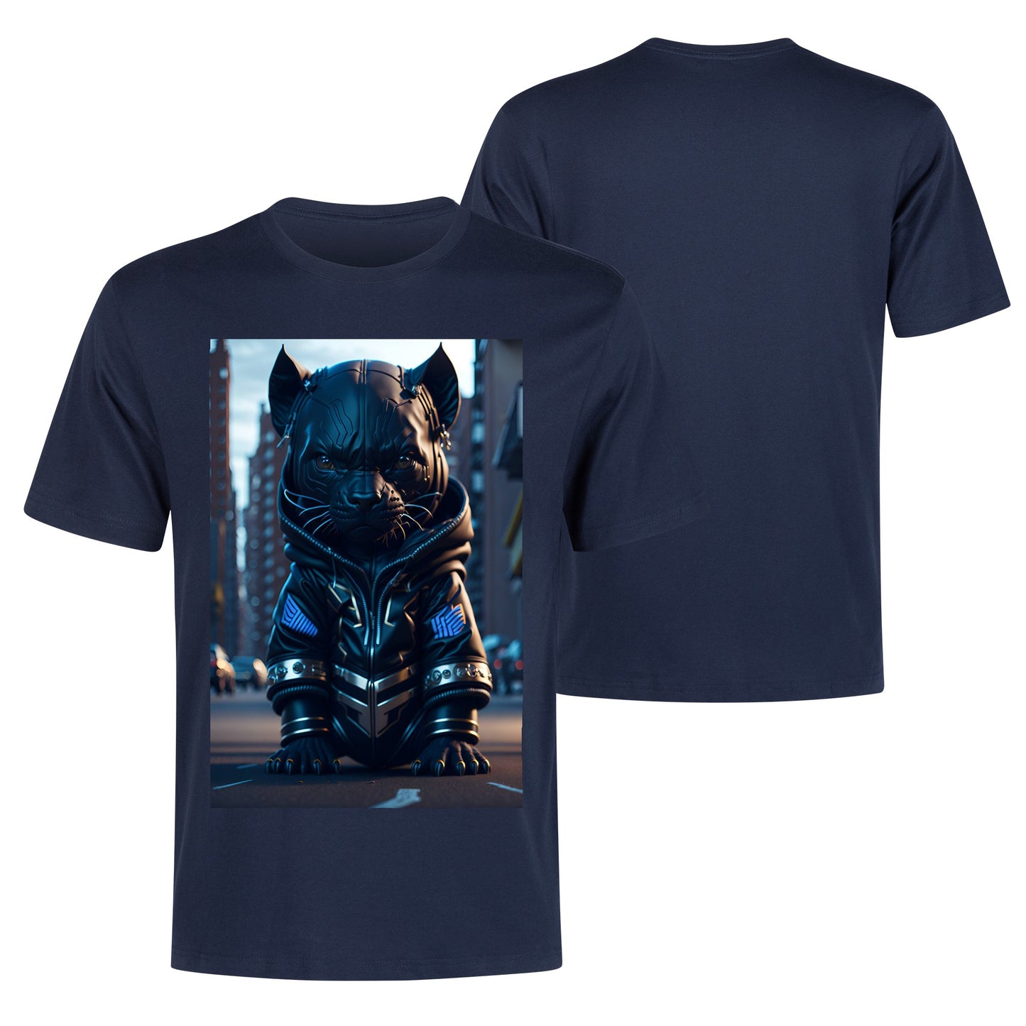 Men's Cotton Front Back Printing T Shirt