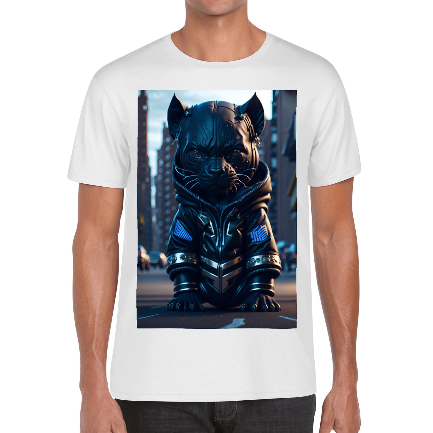 Men's Cotton Front Back Printing T Shirt
