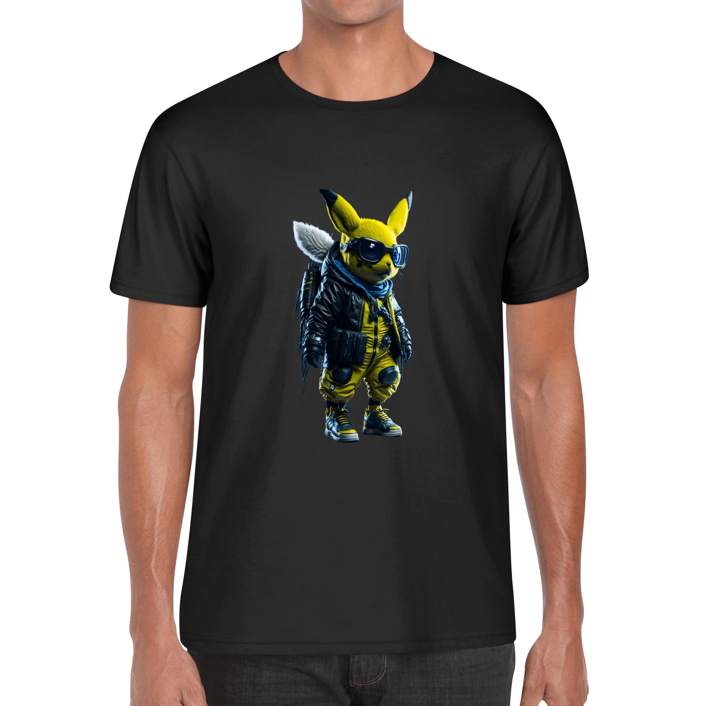 Men's Cotton Front Back Printing T Shirt