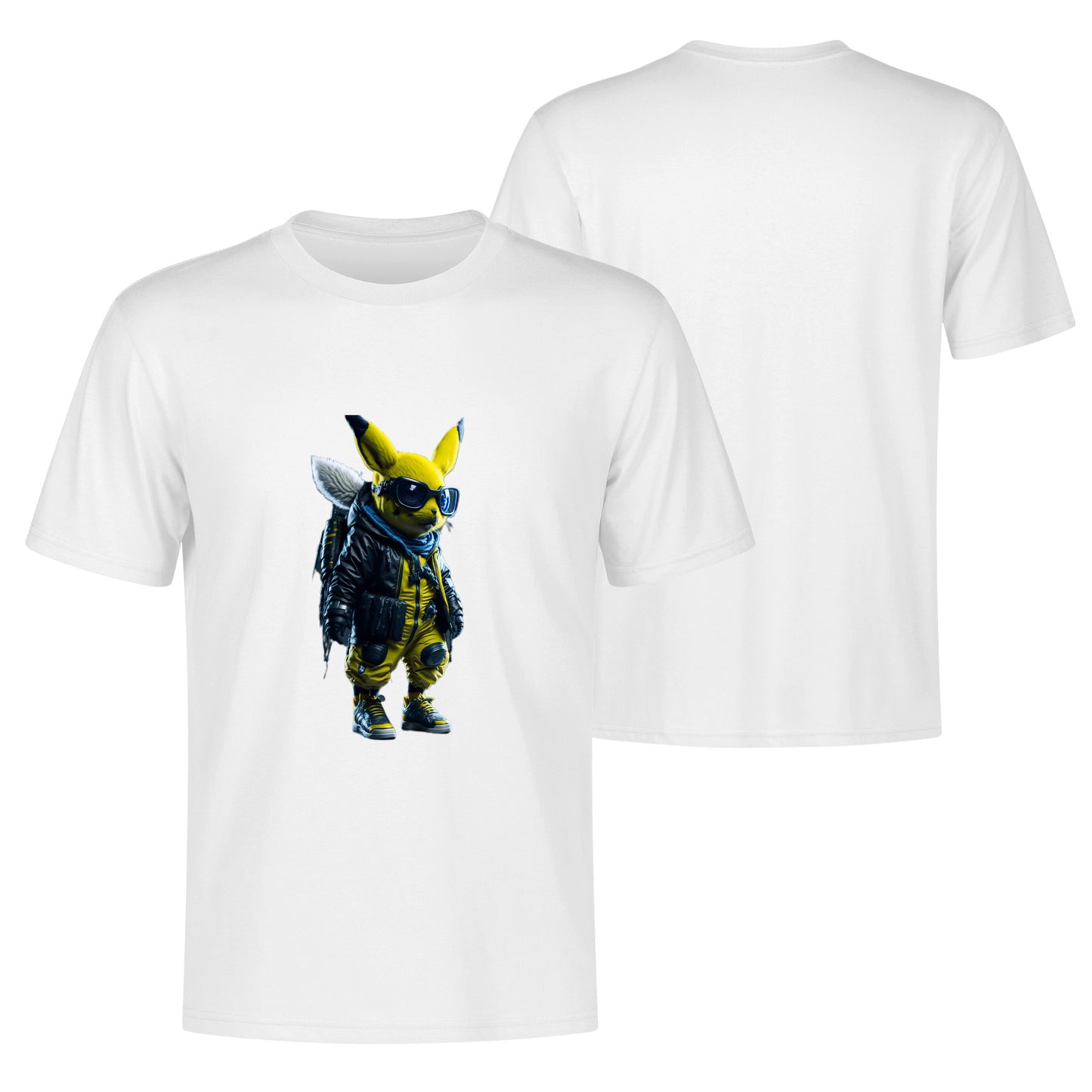 Men's Cotton Front Back Printing T Shirt