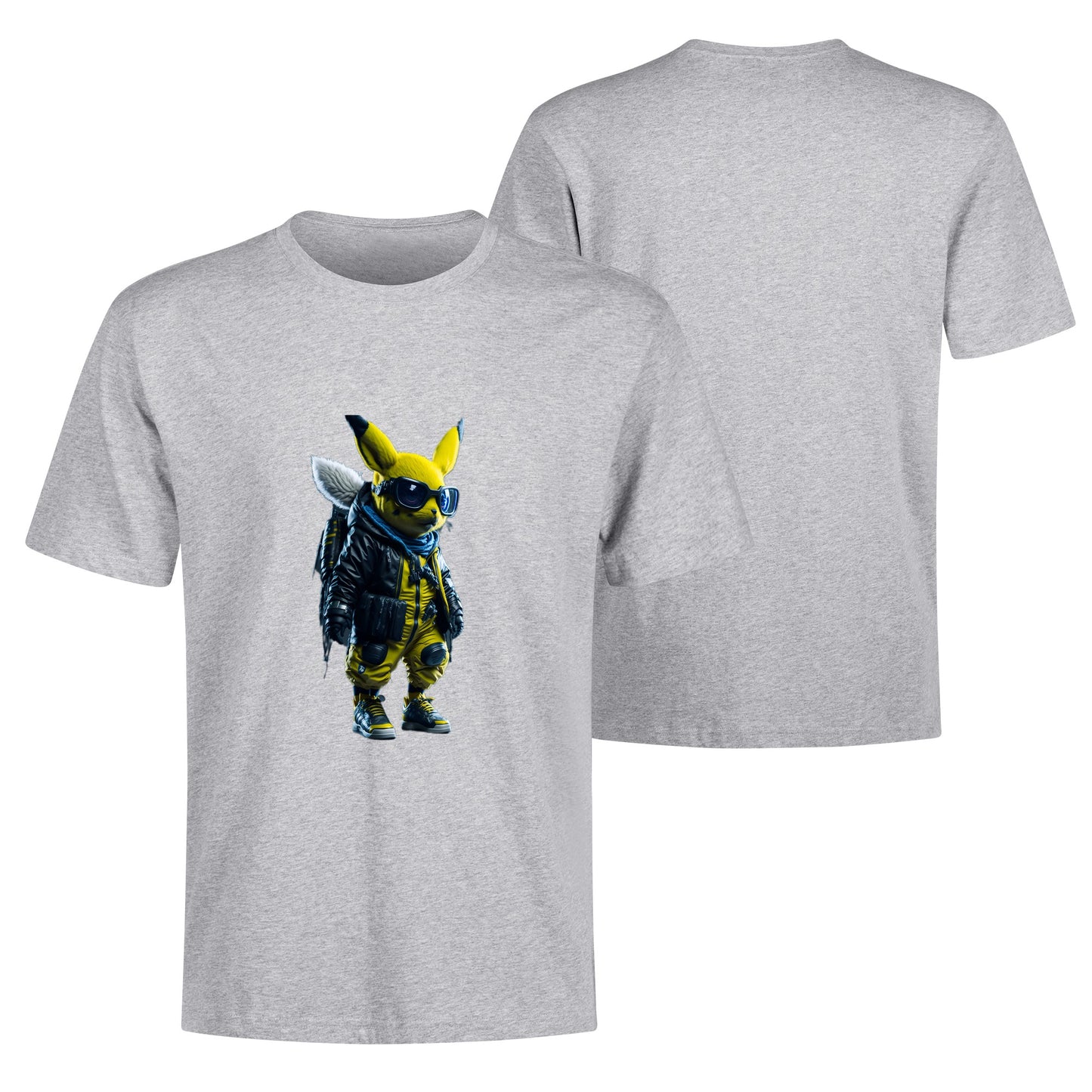Men's Cotton Front Back Printing T Shirt