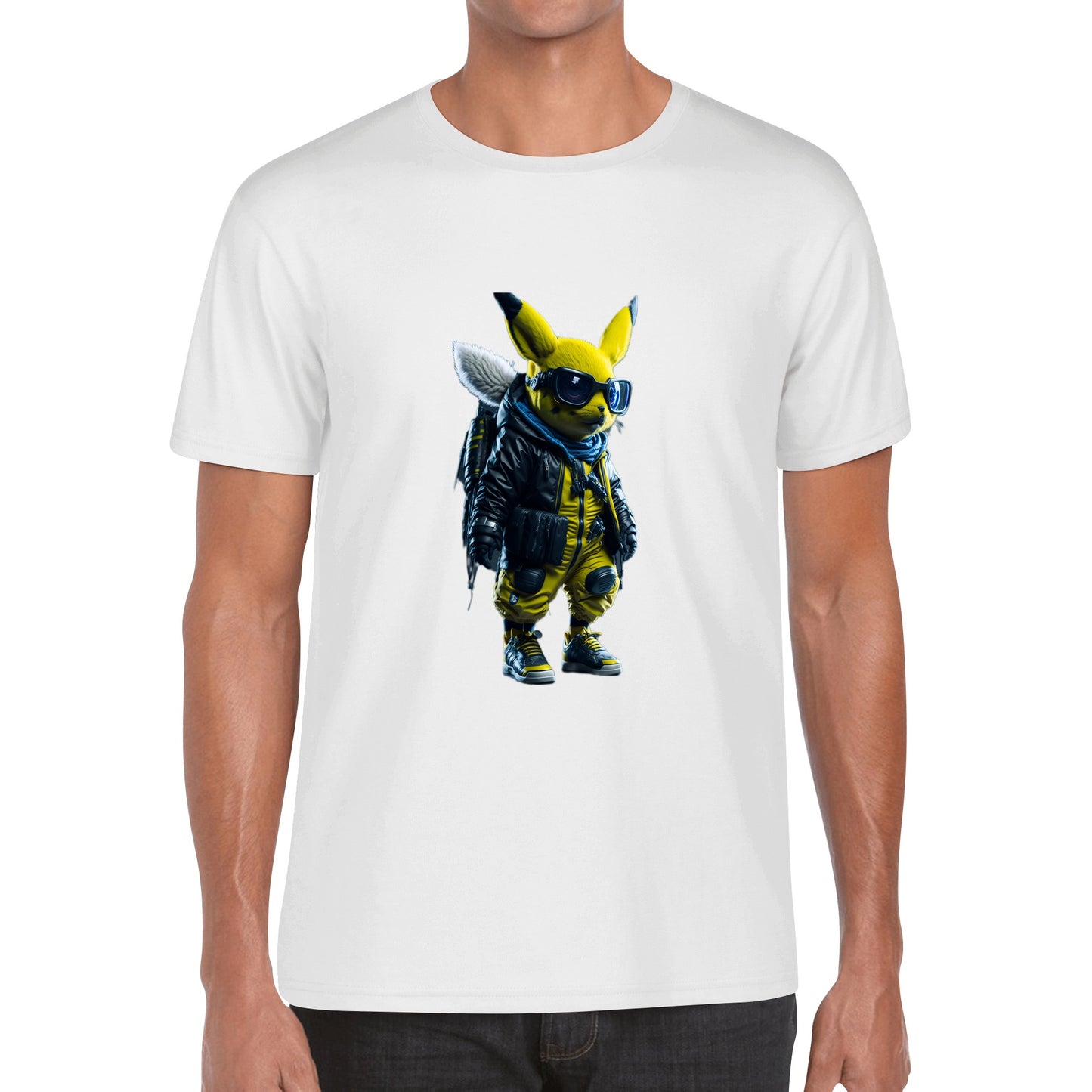 Men's Cotton Front Back Printing T Shirt