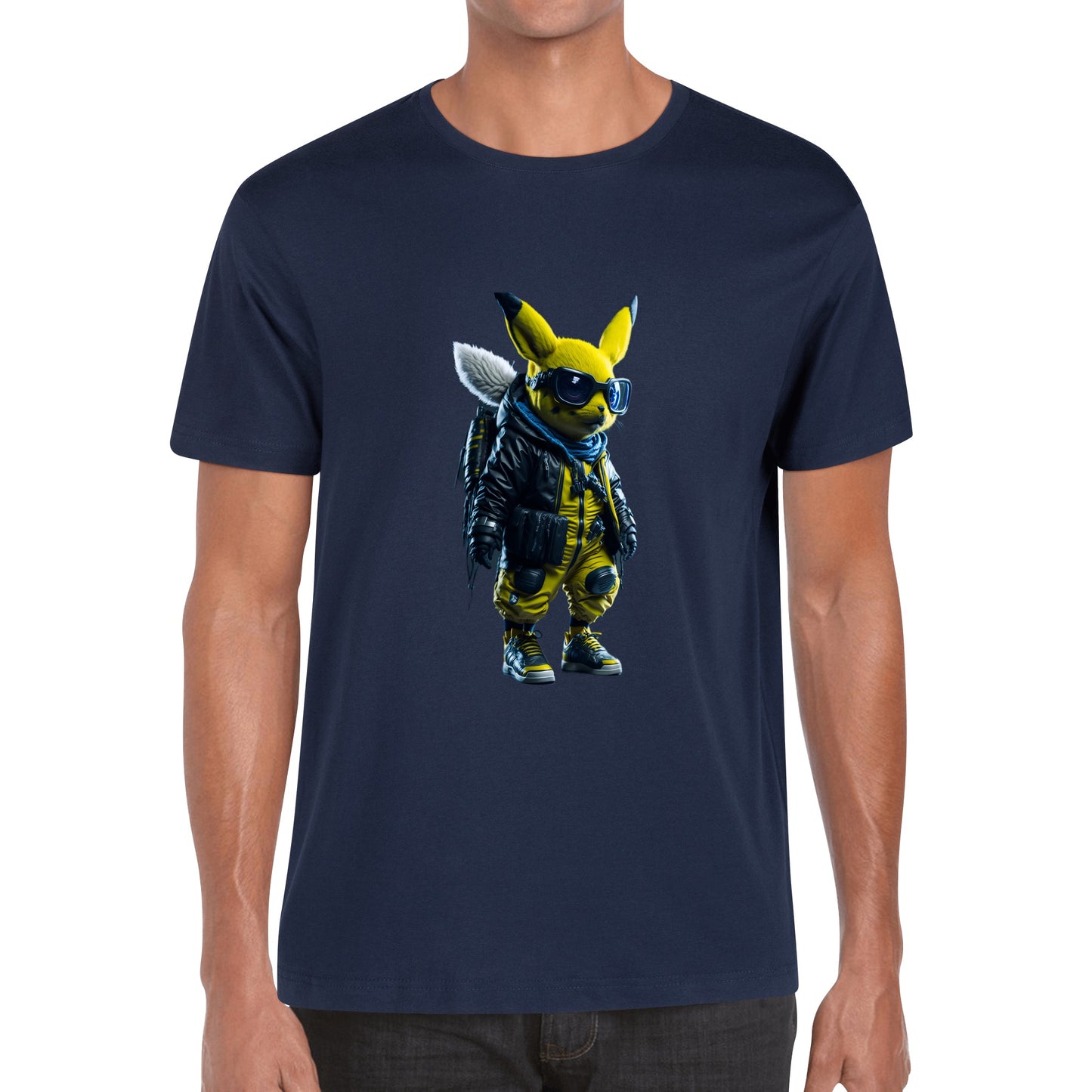 Men's Cotton Front Back Printing T Shirt
