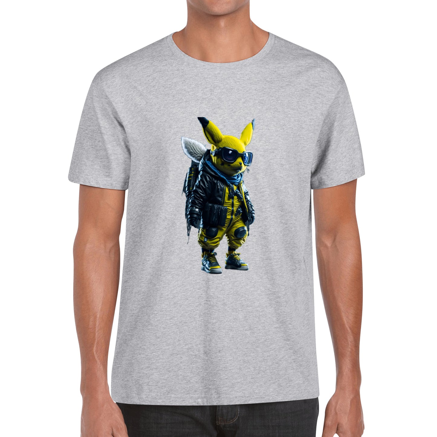 Men's Cotton Front Back Printing T Shirt